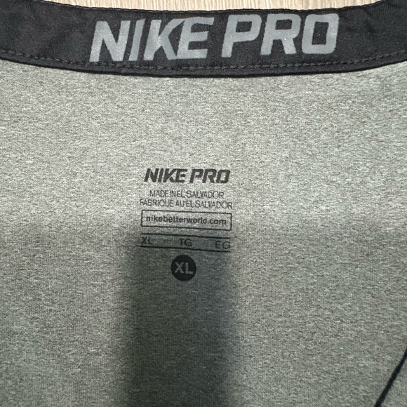 Nike Women's Charcoal V-Neck Tee - Picture 2 of 4